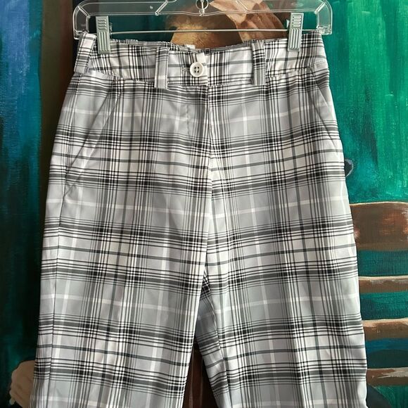 Nike Golf Tour Performance Dri-Fit Gray Plaid Straight Leg Pants 0 - Picture 11 of 15